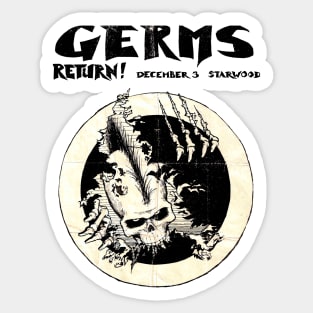 Germs, Los Angelos, CA 12/03/1980 Sticker